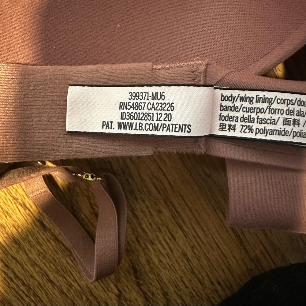 Victoria’s Secret brown/rose padded Bra size 36B sexy adjustable straps - Picture 5 of 7